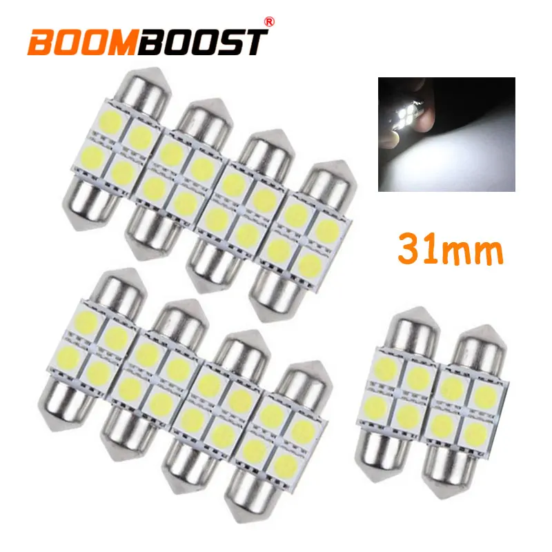 Светодиодная лампа купол 10 шт. Автомобильный светодиодный фестон светильник для