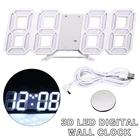 3D светодиодсветодиодный цифровые настенные часы, современные настольные часы, автоматический дисплей яркости, будильник с USB-кабелем, подарок на Рождество и новый год