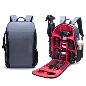 photo shoulders backpack waterproof nylon case fit 15 6 laptop bag w usb port for canon nikon sony slr photography lens tripod free global shipping