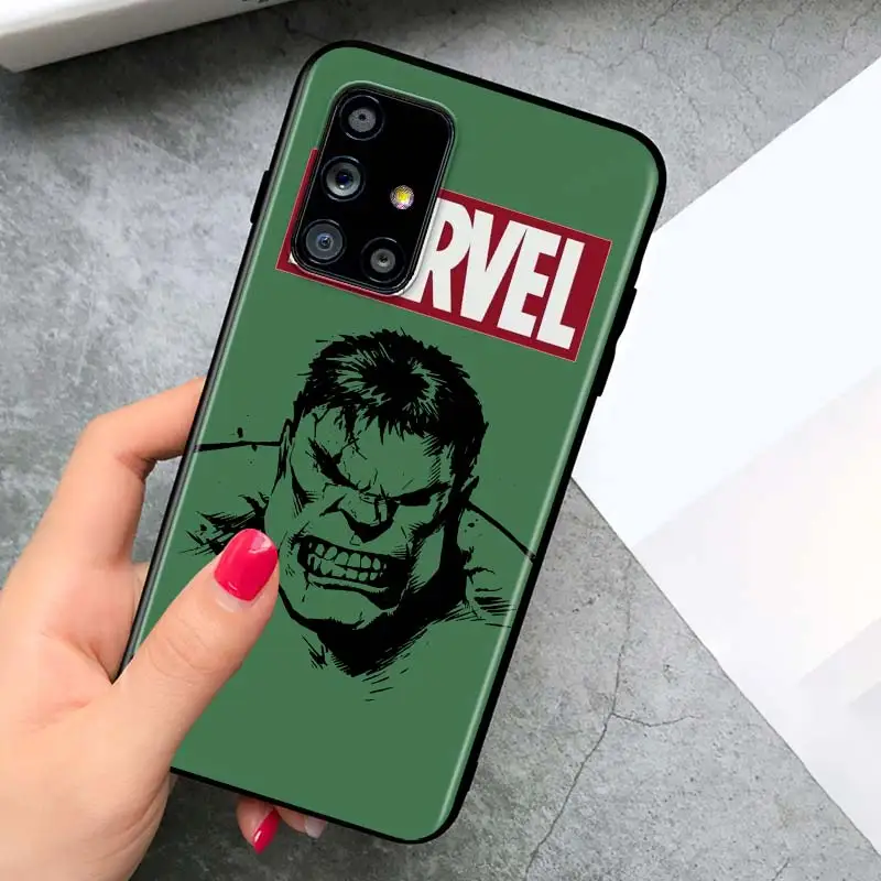 

Marvel-Hulk For Samsung A01 A02 A02S A11 A12 A21 A21S A22 A31 A32 A41 A42 A51 A52 A71 A72 A81 A91 UW 5G Black Phone Case