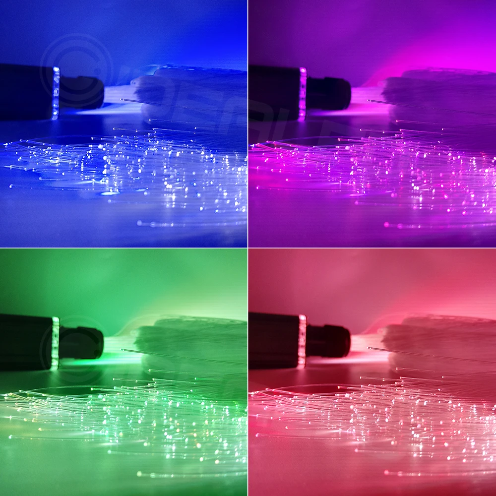 DMX 75 Вт RGB светодиодный волоконно оптический двигатель Драйвер Свет 4 м 550 шт. 0 мм