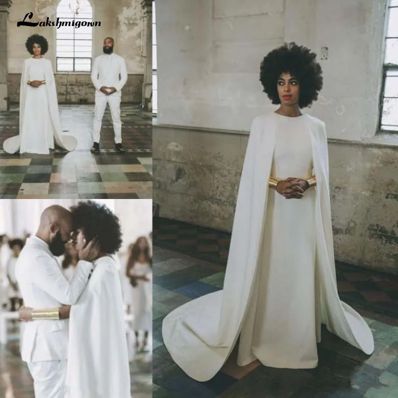 Элегантное арабское женское свадебное платье с длинной накидкой ТРАПЕЦИЕВИДНОЕ