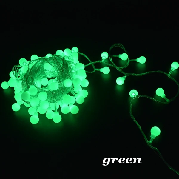 Green 6 м-50 м Глобус струнные огни Звездная Фея огни с 8 режимами шаровой указатель гирлянды для спальни, сада, свадебные украшения - Испускаемый цвет: Green