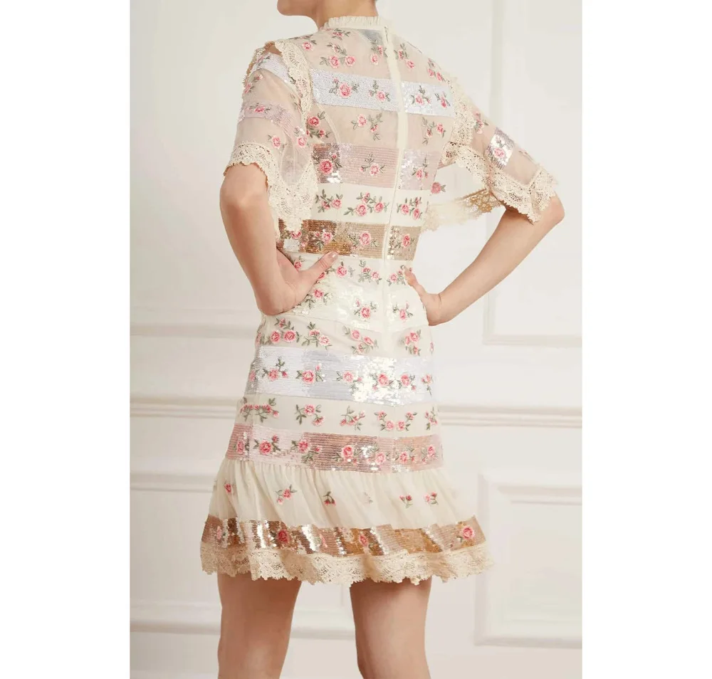 

Women Dress High Quality Elegant Fashion Shining Vintage Celebrity Party Dresses Mini Sexy Dresses