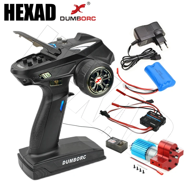 

MN WPL Transmitter Receiver Upgrade Kit DumboRC X6 2.4G Radio Remote Control With ESC Gearbox Battery Charger For C24 FJ45 D90