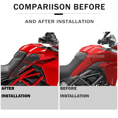 Наколенник для топливного бака Ducati Multistrada 950 950S 2019-2021, противоскользящие наклейки, боковая прокладка для топливного бака, водонепроницаемая прокладка
