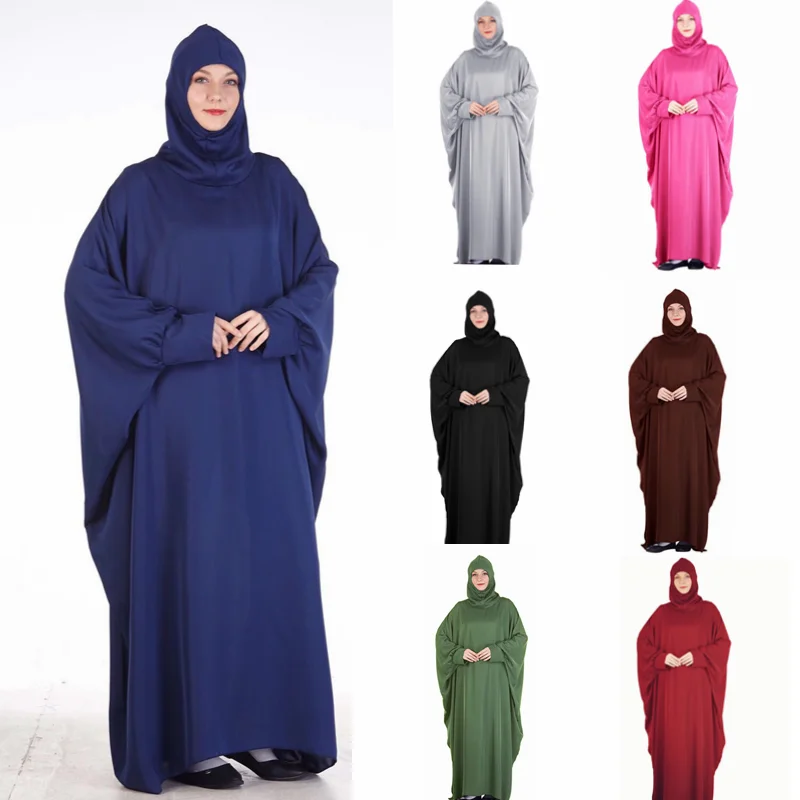 Рамадан ИД мусульманских Для женщин длинные жен полное покрытие с капюшоном Абаи Макси длинное платье Исламская Ropa молитва одежды халат ка...