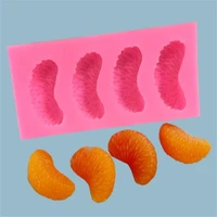 1pc pink four oranges silicone fruit mold chocolate biscuit candy jewelry cake mold fondant tangerine peel cake decoration