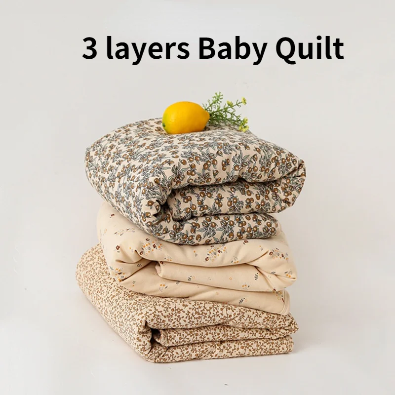 Baby Quilt Bedding Cover Cotton Blanket Kids Wrap for Newborn Infant Sleeping Bed Stroller | Мать и ребенок