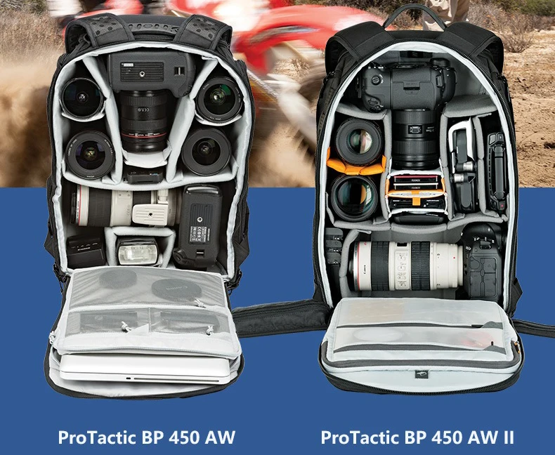 Фото Новинка, подлинный Lowepro ProTactic 450 aw плечевая сумка для камеры SLR 15,6 дюйма, рюкзак для ноутбука с всепогодным покрытием BP 450 aw II №3