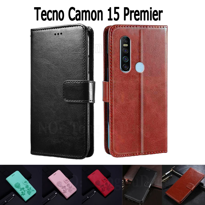 

Case For Tecno Camon 15 Pro Cover Etui Flip Wallet Stand Leather Book Funda On Camon 15 Pro Case Magnetic Card Coque Bag Hoesje