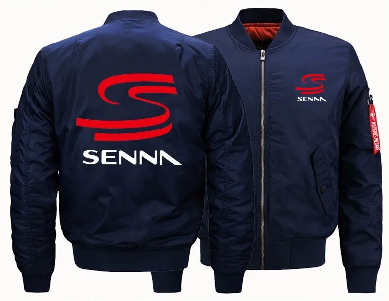 Новая куртка бомбер HERO AYRTON SENNA Flight Flying зимняя утепленная на молнии мужские куртки