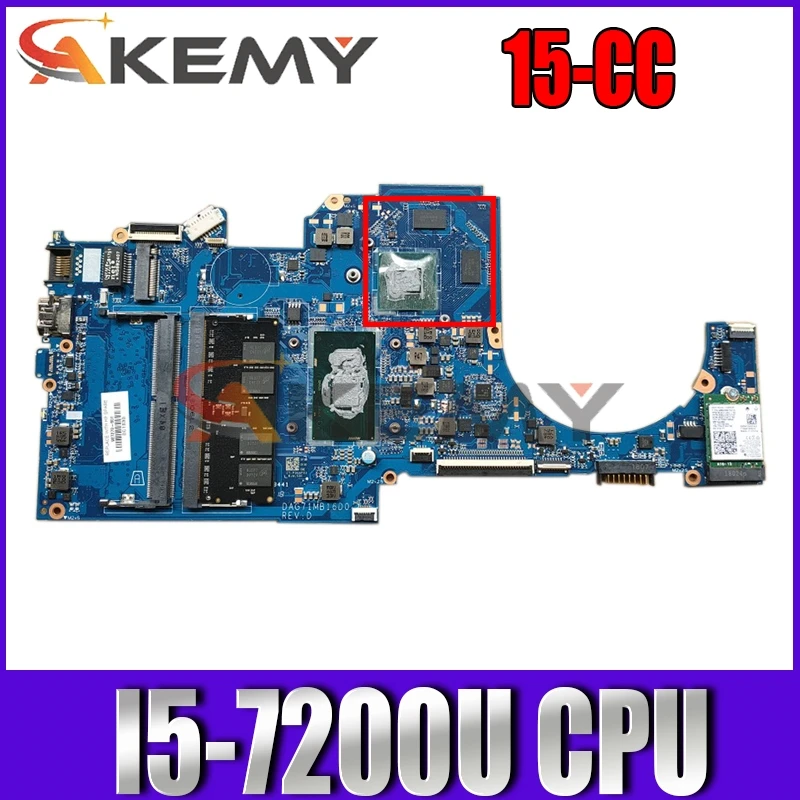 

Akemy For HP 15-CC Laptop Motherboard 927270-001 927270-601 With I5-7200u CPU 940MX 2GB GPU DAG71MB16D0