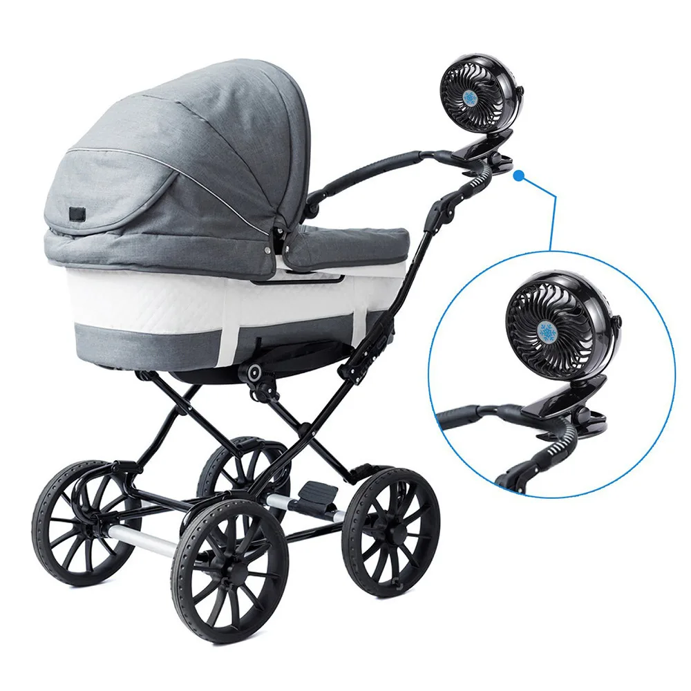 Портативный Миниатюрный USB-вентилятор вращающийся на 360 градусов с зажимом 4