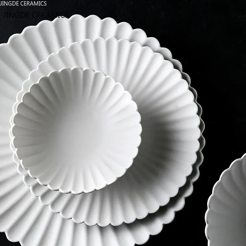 Прямая продажа осенняя тарелка с маргаритками японская керамическая посуда