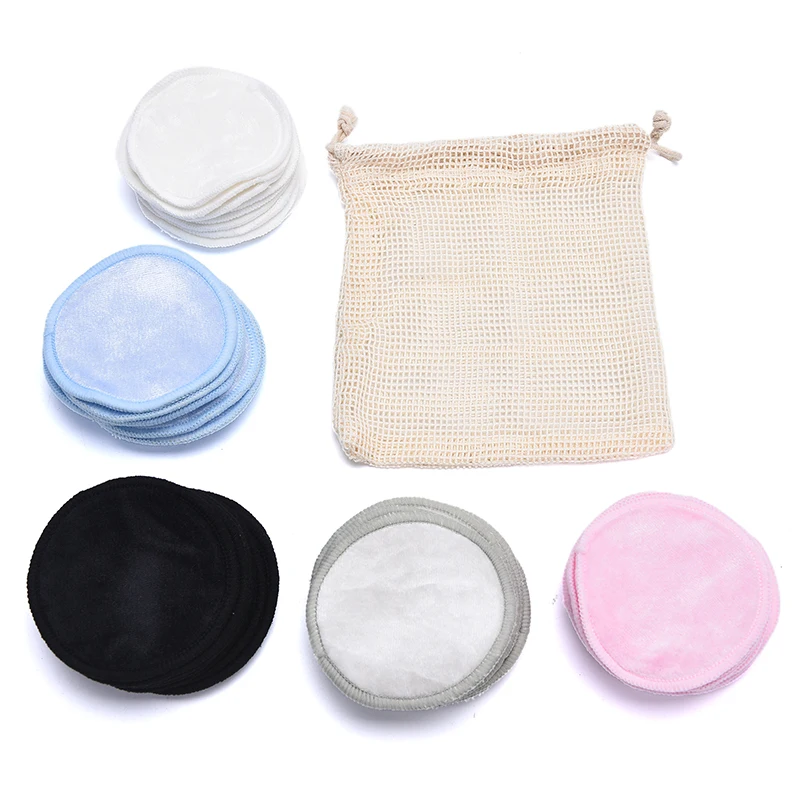 

Многоразовая Подушечка для снятия макияжа, 10 шт., моющаяся подушечка из микрофибры для снятия макияжа