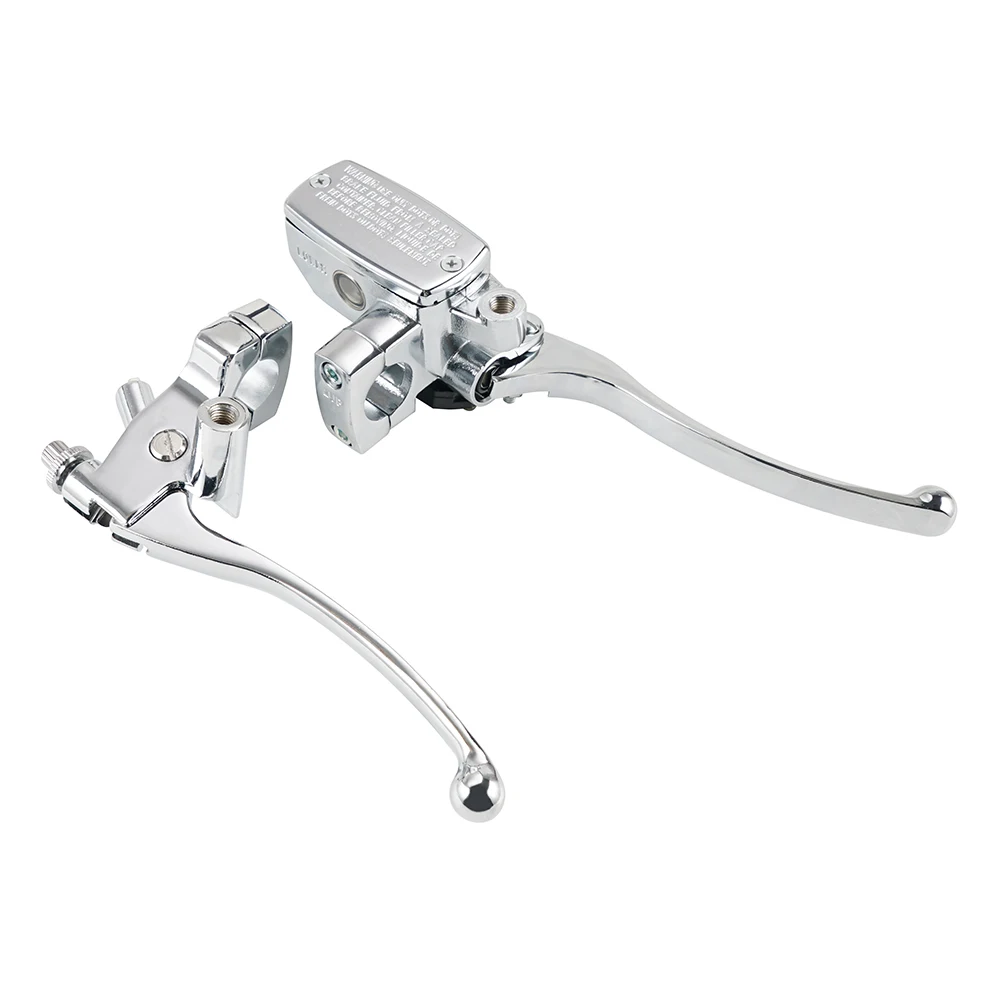 

Universal 1" Handlebar Hydraulic Master Cylinder Brake Clutch Lever for Aprilia Buell Ducati Honda Chrome Clutch Brake Levers