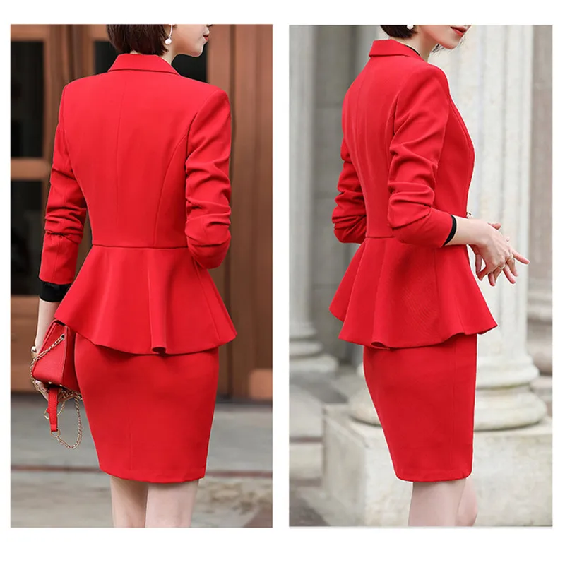 Костюм женский из синтетической ткани с юбкой | Женская одежда