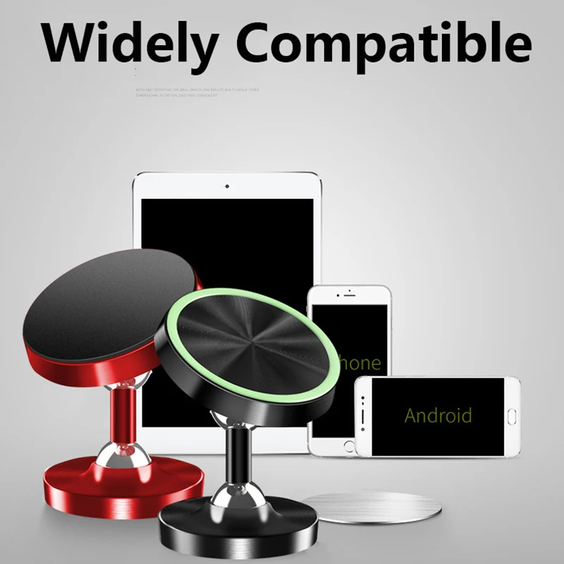 

Magnetic Car Bracket For iPhone 12 12Pro 12ProMax 12Mini 360 Degree Aluminum Alloy Luminous Navigation Phone Holder