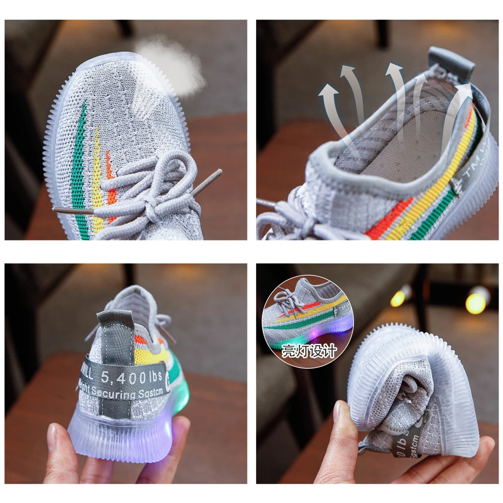 Детские светящиеся кроссовки обувь с подсветкой для мальчиков и девочек 2020 |