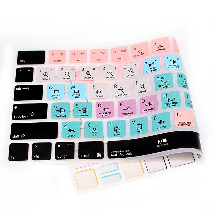 HRH Avid Pro Tools Hotkey Shortcut Functional Keyboard Cover Keypad Silicone Skins Protector For Apple Magic MLA22B/A US Version |