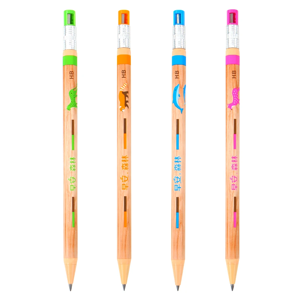 4 шт./компл. 2 0 мм Художественный Черный свинцовый держатель механический