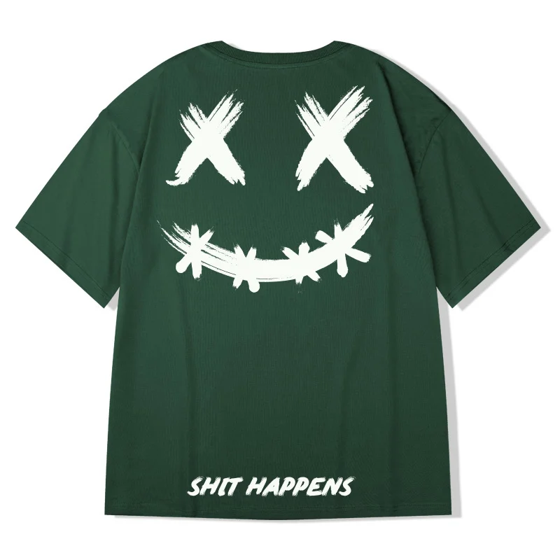 

Grimace Short Sleeve T-shirt 2021 New Trend Tide Brand Loose National Tide Half Sleeve Couple Suit A252