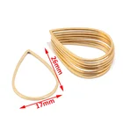 10 шт.лот, квадратные подвески из нержавеющей стали в виде капли воды, золотые серьги, коннектор, Шарм для изготовления ювелирных украшений