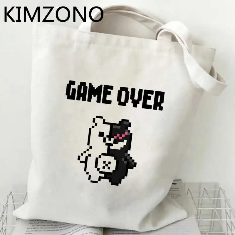 Danganronpa сумка для покупок продуктовая Холщовая Сумка сумки многоразовые складные