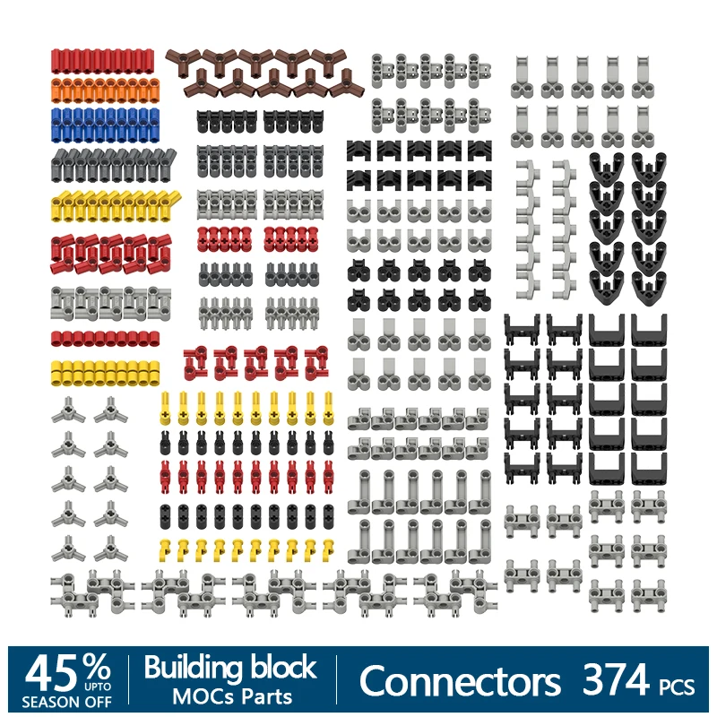 Конструктор конструктор технология MOC соединители мост балка кирпич шестерни