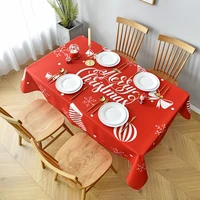 red green christmas tree tablecloth snowflake table cloth tv cabinet dining table cover new year xmas nordic table runner 2022