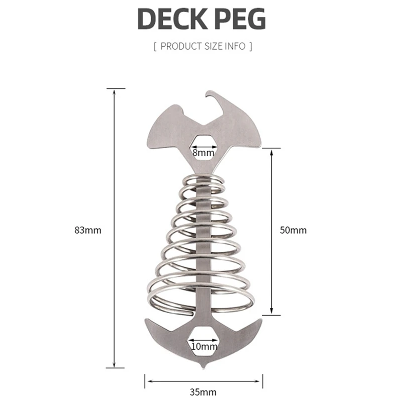Рыболовные стойки для палатки нержавеющий крючок напольного покрытия кемпинга