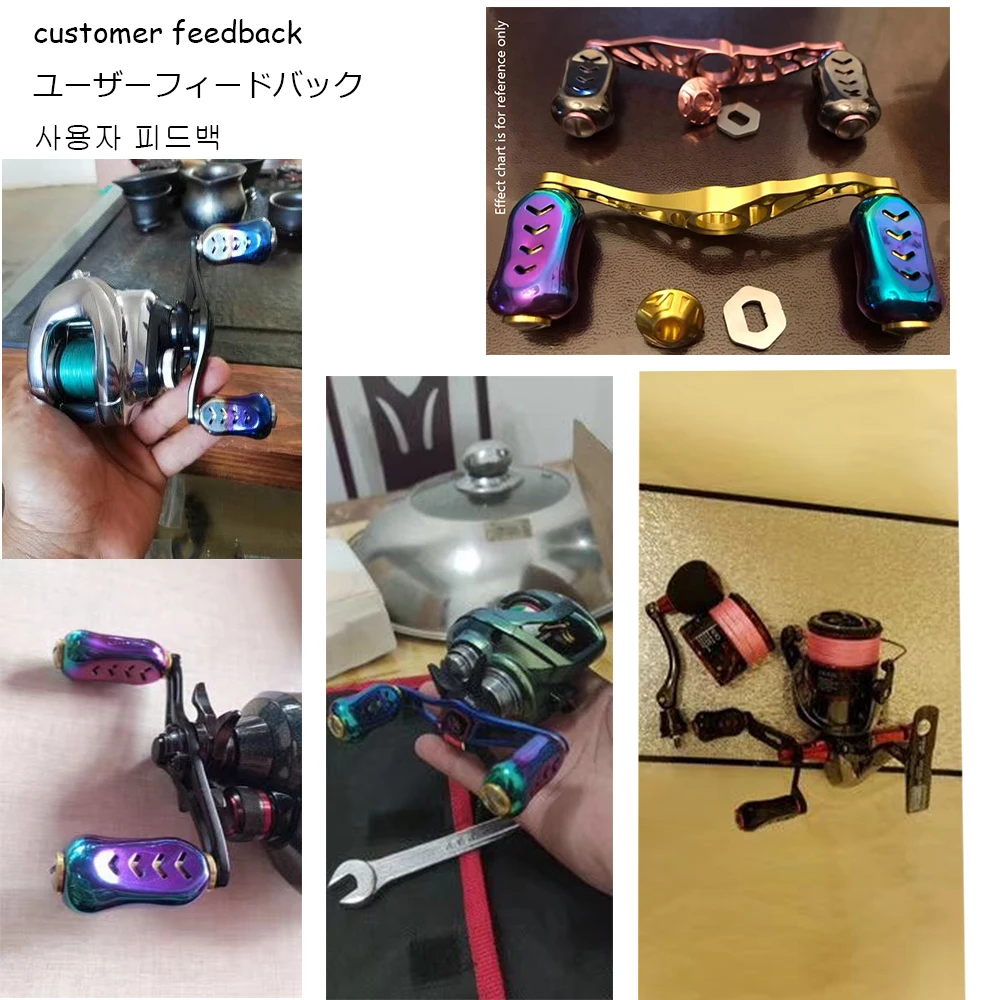 Ruke дизайн сплав ручка костюм для Daiwa и Shimano 35 мм 8,8 г подходит 7x4x2,5 подшипник очень красивый DIY Аксессуары