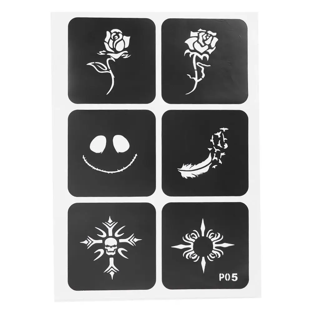 

New Semi Permanent Tattoo Template Sticker Symbol Small Tattoo Tools Animal Pattern Transfer Men Female Long Lasting Hollow Mold