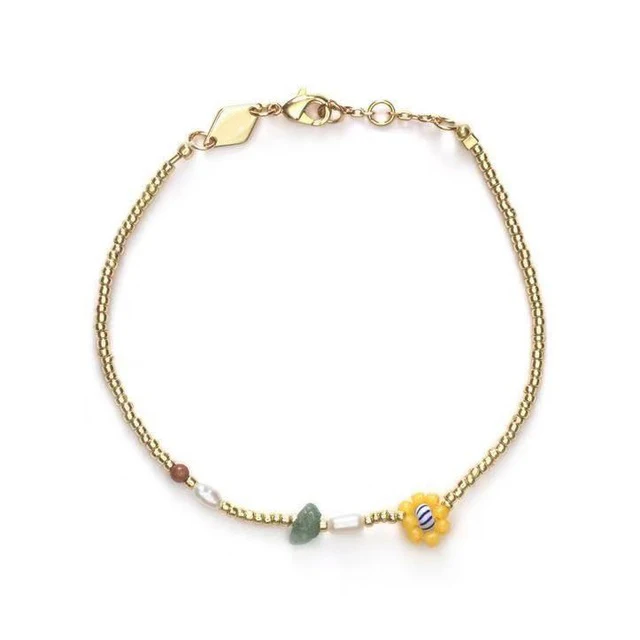 Минимализм Богемский Браслет с круглыми бусинами веревочные Этнические