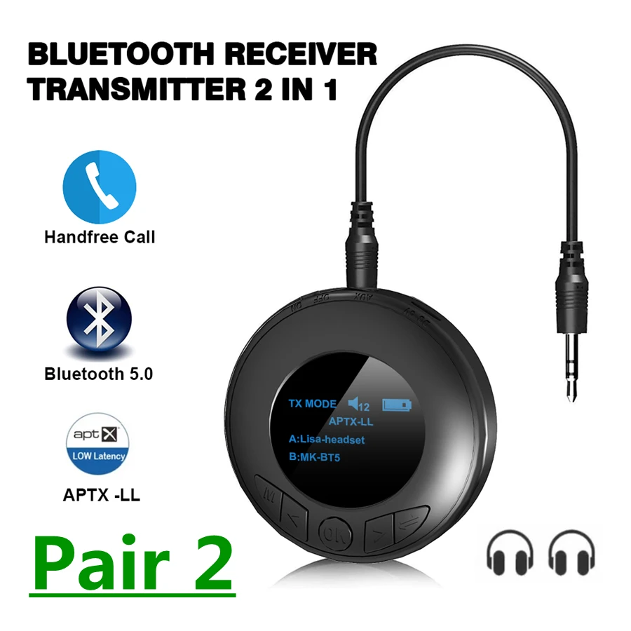 Aptx LL низкая задержка Bluetooth 5 0 аудио приемник передатчик микрофон 3 мм AUX разъем RCA