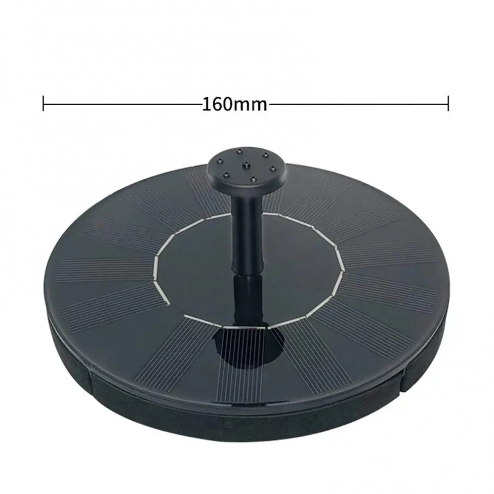 

55% Dropshipping!Mini round solar fountain mercury floating water landscape outdoor garden, swimming pool, bird bath decoration