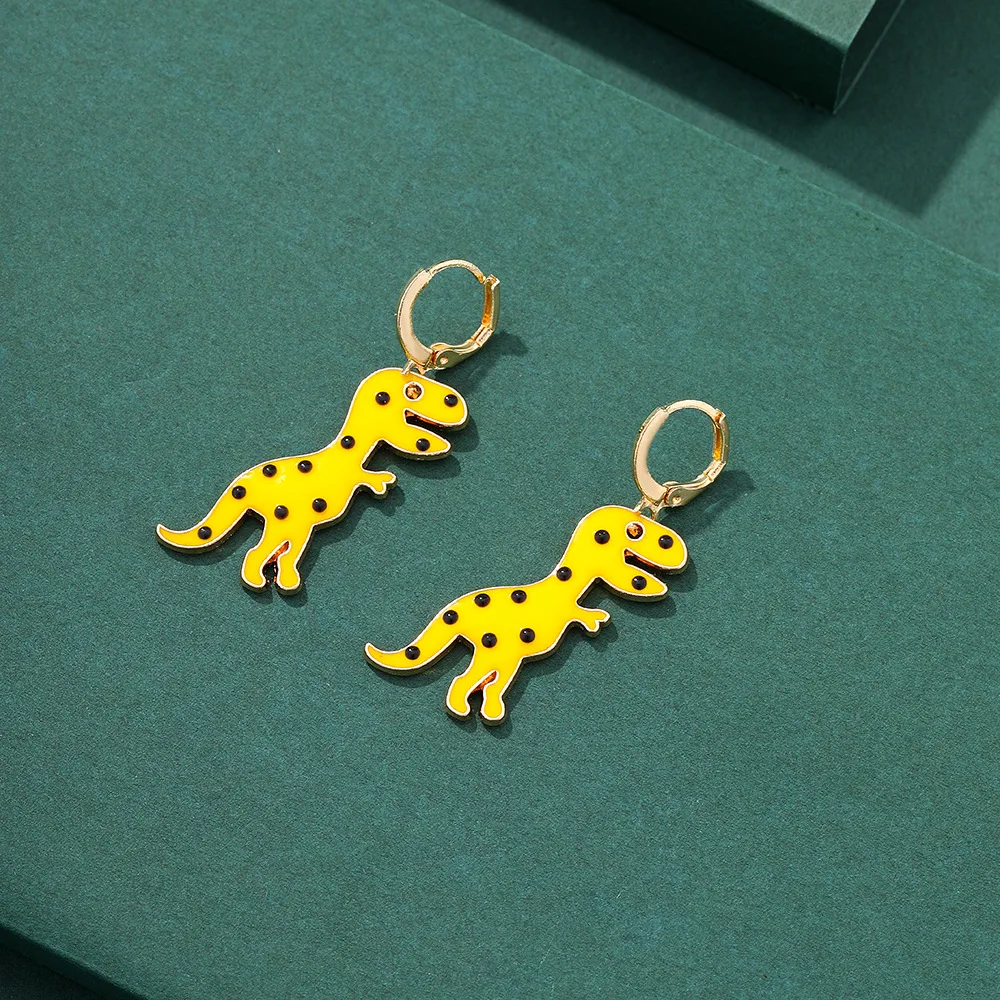 

THJ New Style Cute Dinosaur Cute Handmade Earrings Womens Jewelry Gift