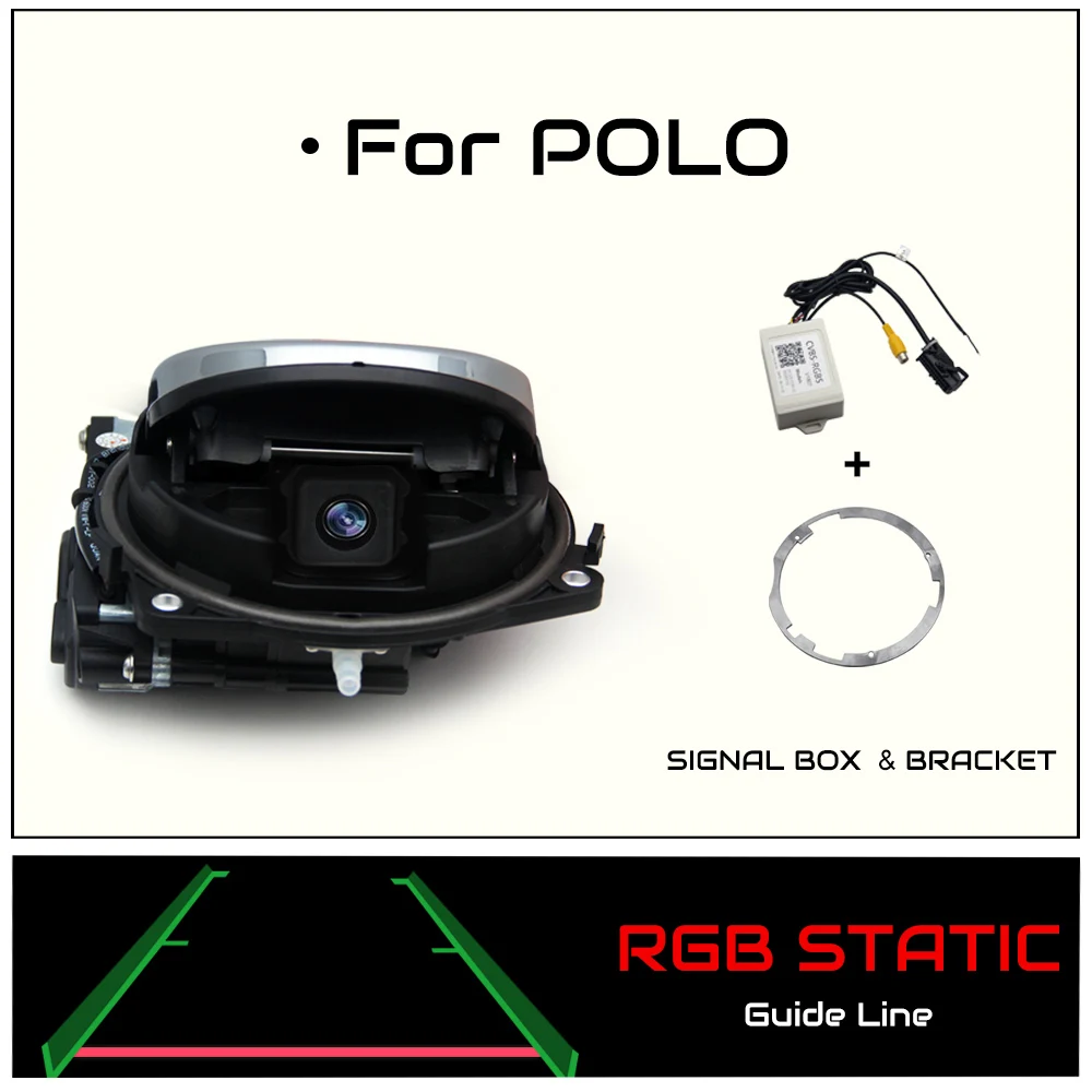 RGB Polo Static Trunk Handle Logo Trajectory Reverse Camera Badge HD Dynamic Rear Camera For VW golf 5 6 7 Polo 6R GTI B6 B7 B8 passat CC Eos - Название цвета: RGB Polo Static
