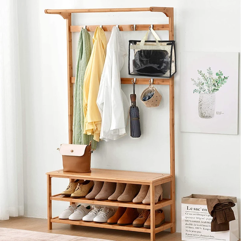 

Clear Women Purse Handbag Dust Cover Craft Storage Bag with Zipper for Dust Moisture Proof Protector Travel Organizer