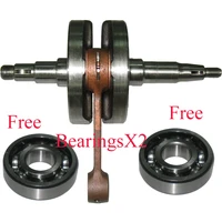 motorcycle parts crankshaft assy crank shaft for suzuki qingqi jincheng ax100 two stroke connecting rod with 2pcs free bearings
