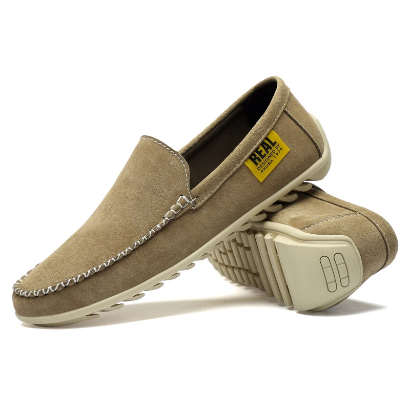 Мужские лоферы Повседневная кожаная обувь Дышащая легкая для вождения Обувь