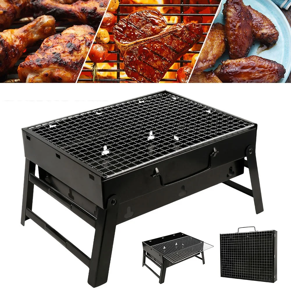 

35x27x6cm Folding barbecue grill portable compact charcoal barbecue grill barbecue grill bar smoking outdoor camping