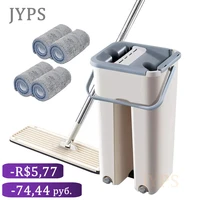 automatic mop with bucket avoid hand squeeze mop for washing floor brush kitchen household cleaning tools 360%c2%b0 easy rotating mop