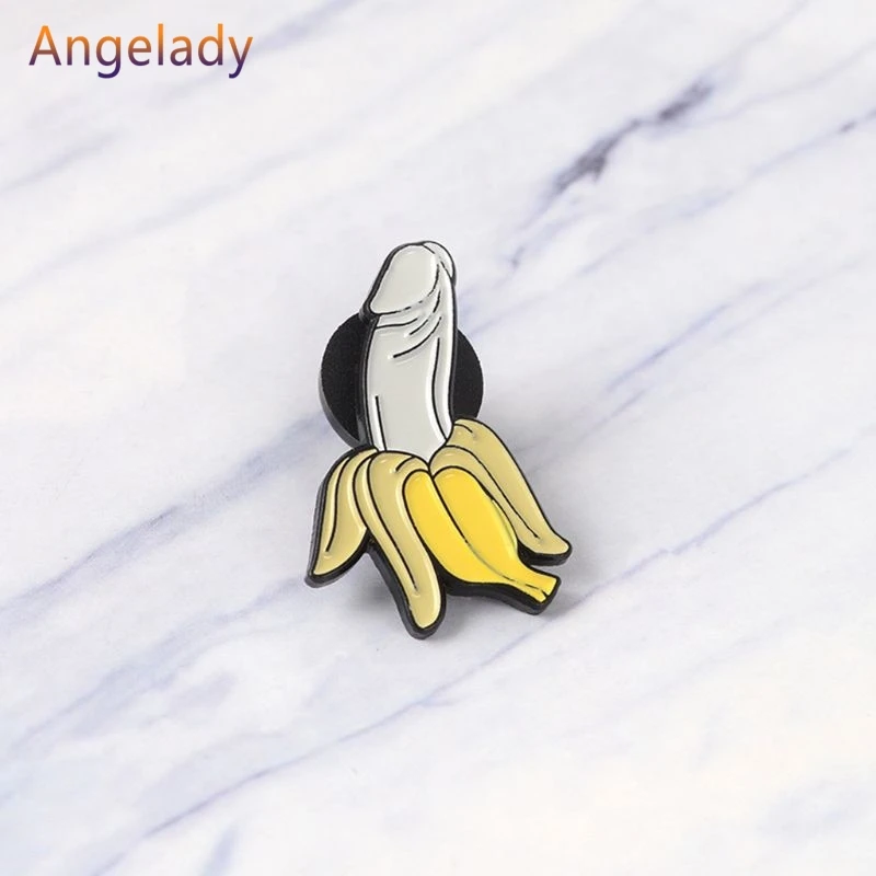 Женская/Мужская брошь в виде банана с эмалью|Броши| |