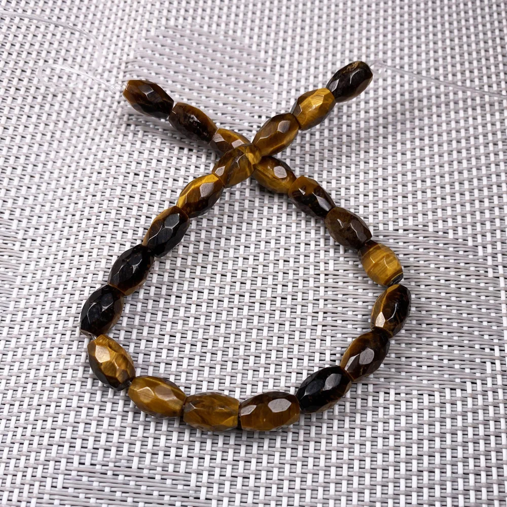 

20Pcs/strand Natural Stone Beads Section Rice-shaped Loose Beads Jewelry Making Charms DIY Necklace Bracelet Anklet Accessory