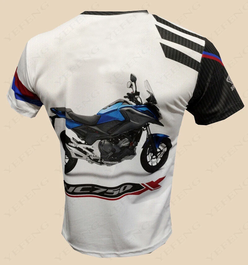 

New Summer White Motocross Quick dry Moto GP For Honda HRC Racing Car Fan Team Motorcycle Bike Riding Cycling T-shirt