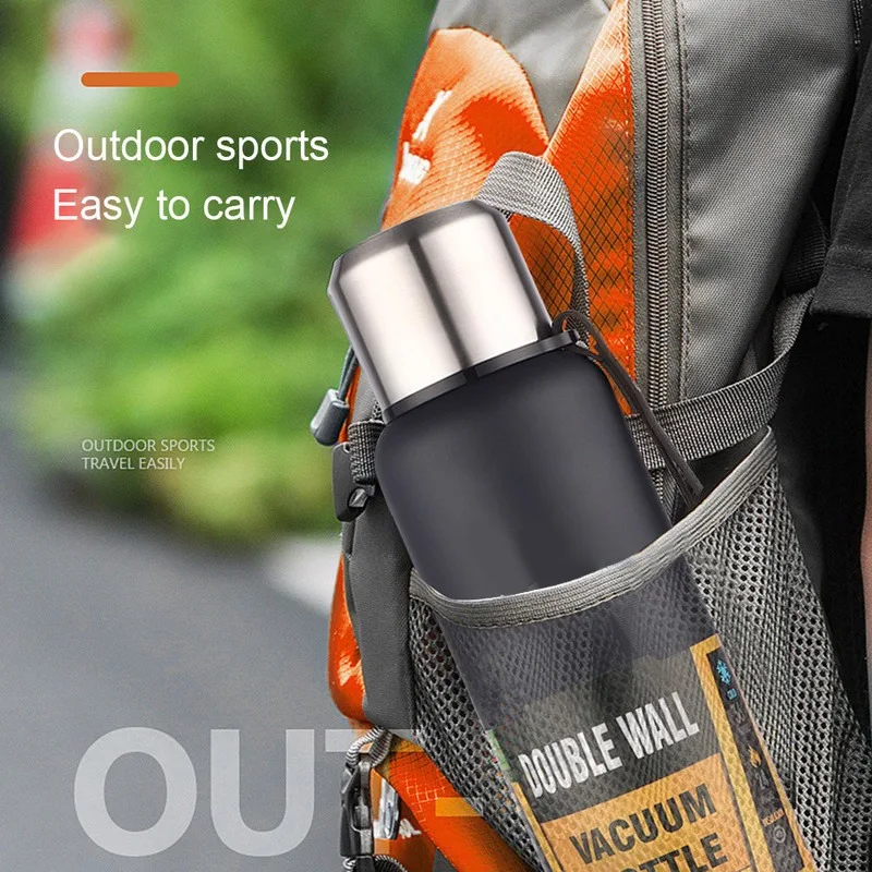 Новая термос-бутылка из нержавеющей стали на 1 литр для чая, портативная с большой вместительностью, изолированная вакуумной крышкой, для путешествий.