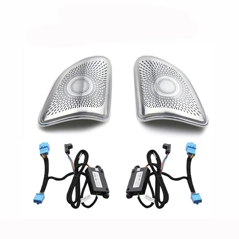 

Автомобильный 3D динамик крышка твитера 64 цвета атмосферсветильник Крышка для Mercedes Benz GLE Class W167 GLE350 GLE450 2020