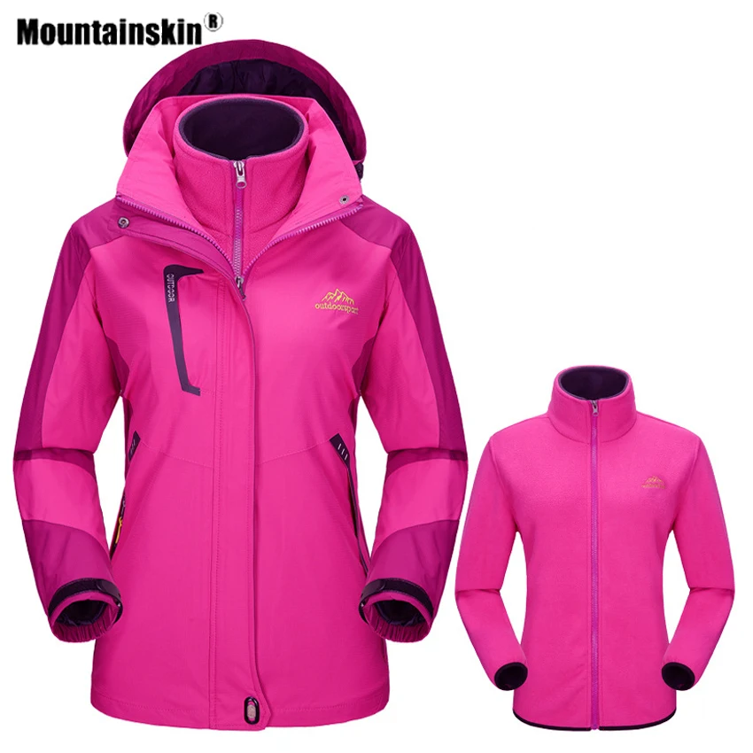 Мужская и женская зимняя флисовая куртка Mountainskin 2 предмета теплая брендовая с